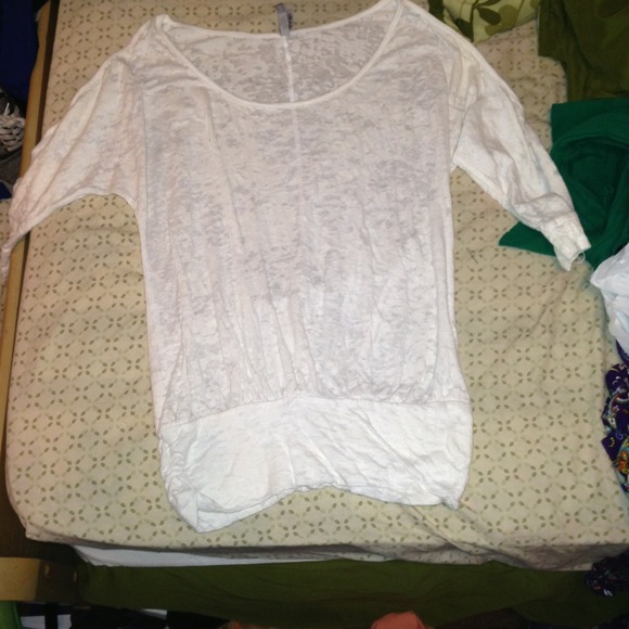 White sheer top