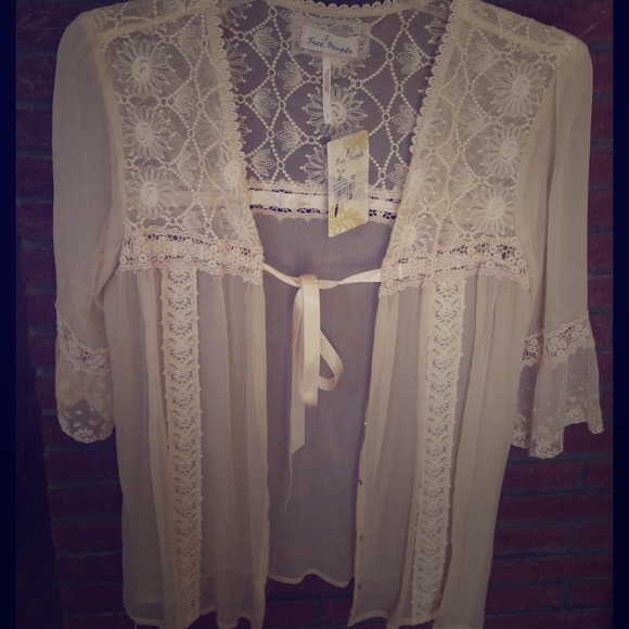 Free People Lace Cardigan