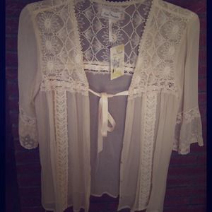 Free People Lace Cardigan