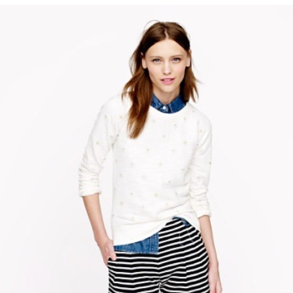 J. Crew jeweled sweatshirt NWT