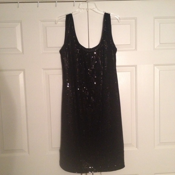 Black sequin dress