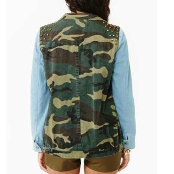 Camo denim sleeve jacket - Picture 2 of 2