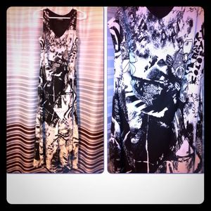 Long Black and White Dress