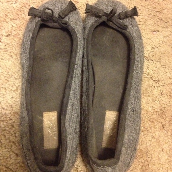 Gray Sweater Ballet Flats