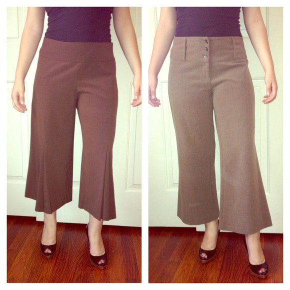 💢SOLD💢 ❗2for1❗Caché cropped brown pants