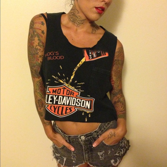 Vintage Harley Davidson crop tank