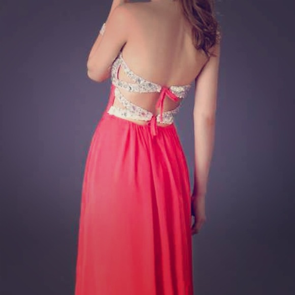 Red Prom Bridesmaid Long Dress