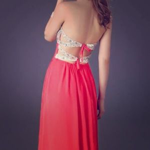Red Prom Bridesmaid Long Dress