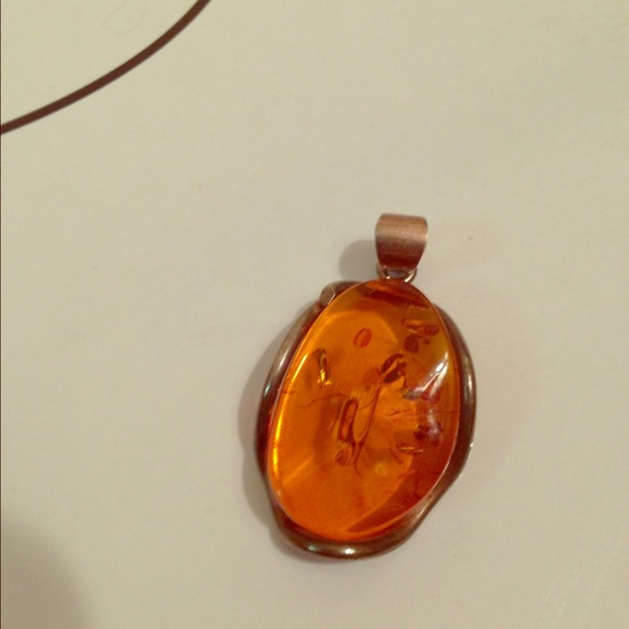 Amber color pendent