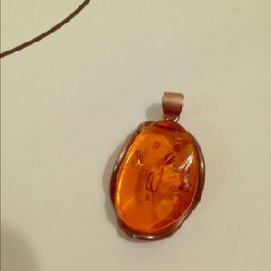 Amber color pendent