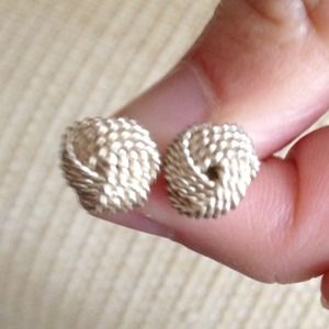 TIFFANY AND CO. Twist  knot sterling studs.