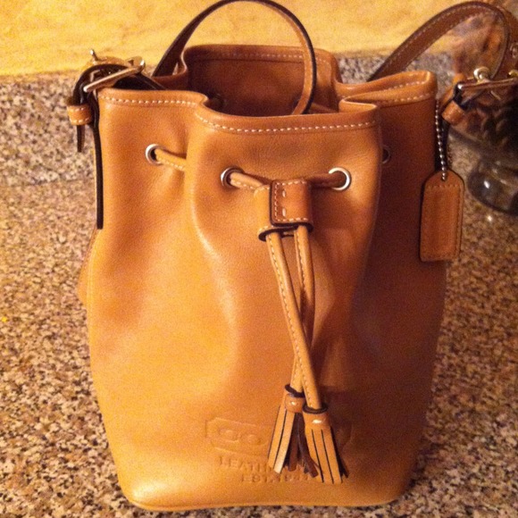 Tan authentic draw string coach new never used