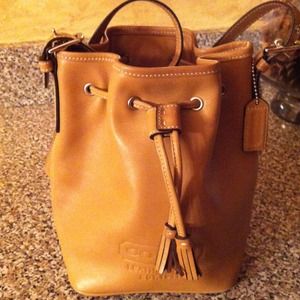 Tan authentic draw string coach new never used