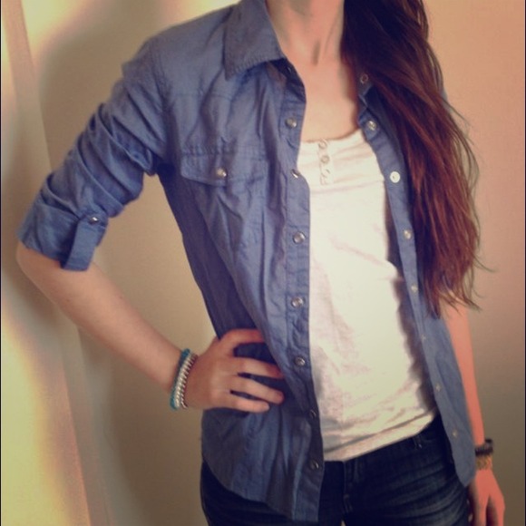 Blue buttoned shirt
