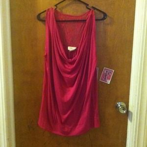 Magenta tank dress shirt