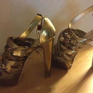 Gold Jessica Simpson Heels