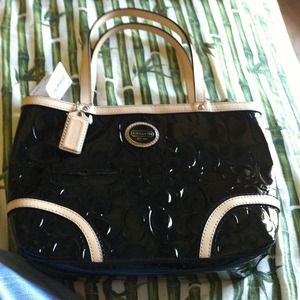Coach patent tote