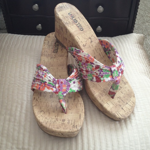 *Just Reduced*  Sandals with Cork Wedge - Size 8.5