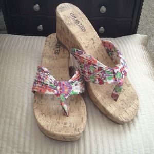 *Just Reduced*  Sandals with Cork Wedge - Size 8.5