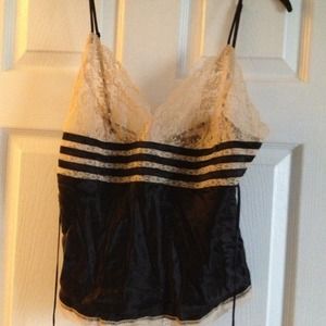 Black & Cream Victoria Secret Cami