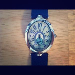 August Steiner Royal Blue Leather Watch