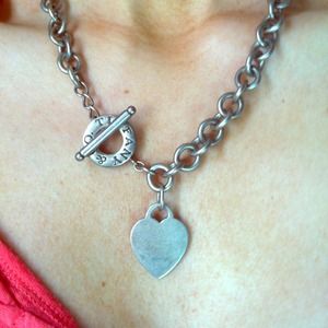 Tiffany & Co Sterling Silver Heart Tag Toggle