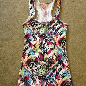❌❌❌SOLD❌❌❌Multi colored animal print racer tank