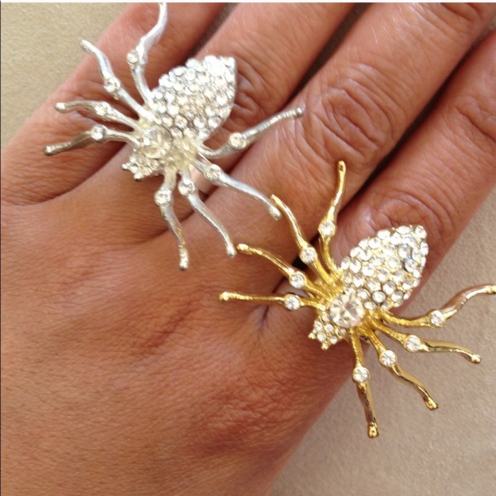 NEW Bundle of 2 Spider Cocktail Rings - Picture 1 of 4