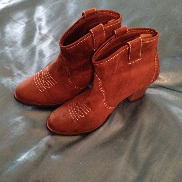 Cowgirl-style ankle boots.