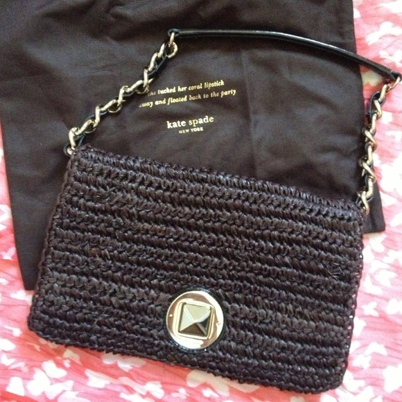 Price Cut! Kate Spade straw clutch/handbag
