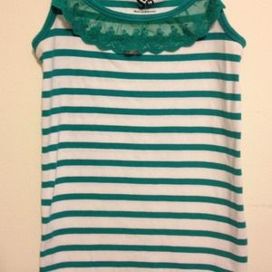 Tourquoise striped tank
