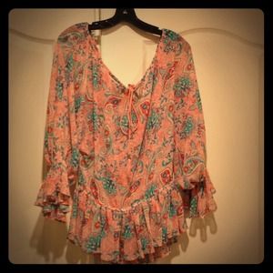 Off the shoulder georgette top