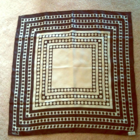 Black and white silk scarf