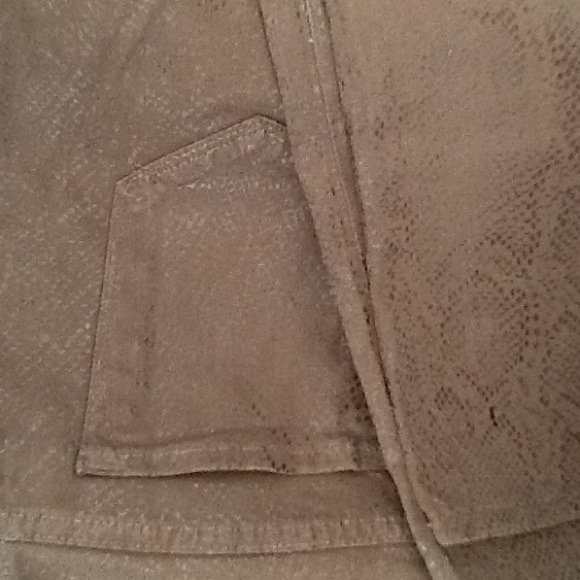 J Brand 801 Super Skinny Coated Snake Jeans - Picture 2 of 2