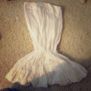 White crochet beach coverup