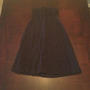 Black strapless dress