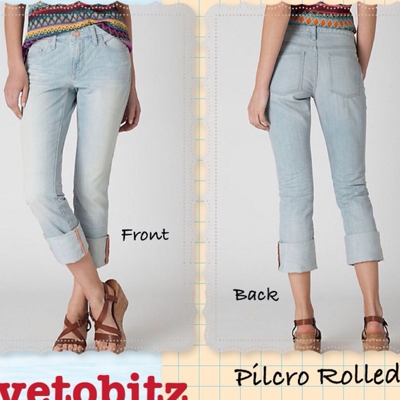Anthropologie Pilcro Rolled Crops