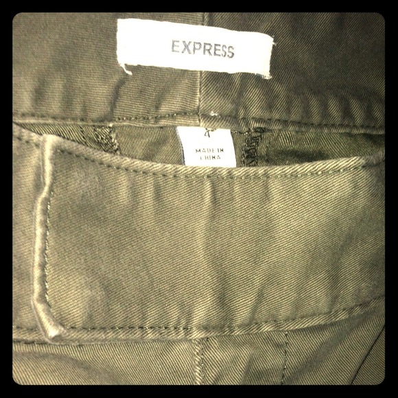 Express Army Green Capris Size 4