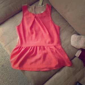 Coral peplum top from Sugar Lips.