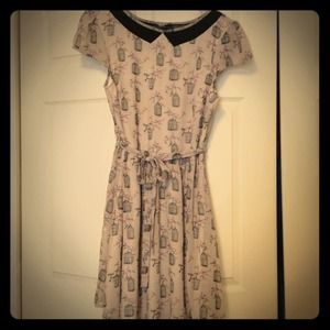 Adorable pale lavender dress with birdcages sz 12