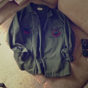 One of a kind vintage army jacket