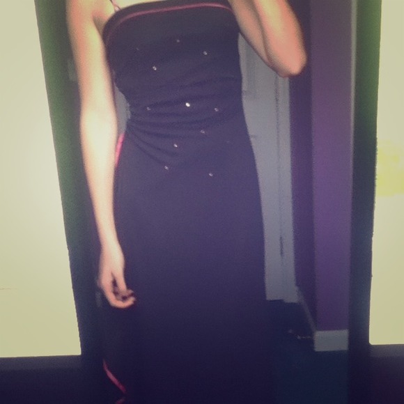 BLACK AND PINK GOWN