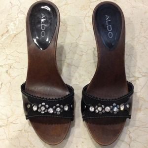 ALDO 3 in. Black with rhinestones