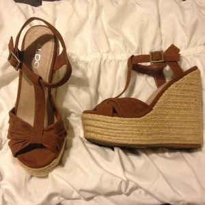 ALDO Wedges - Brown,  Size 7