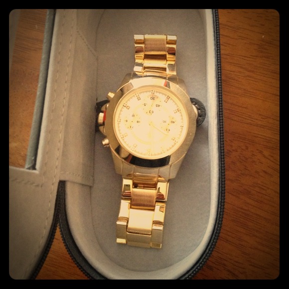 Gold (colored) watch by Shoedazzle
