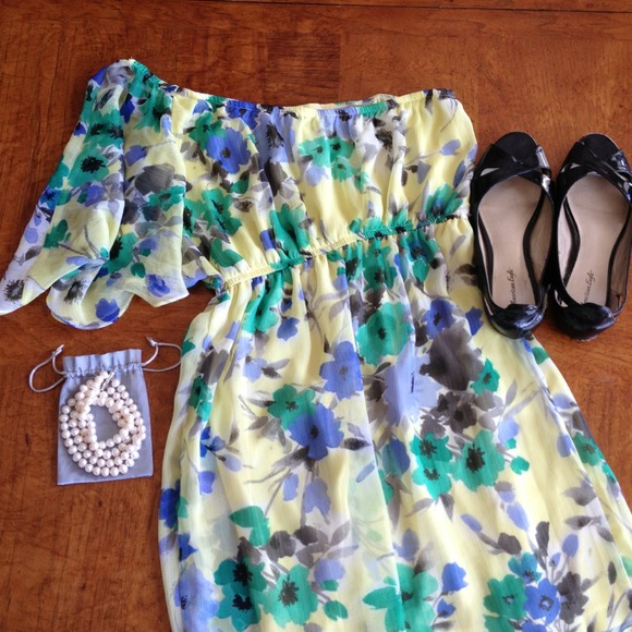 *Reserved*Medium floral one shoulder dress