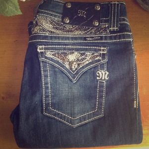 RESERVED! Miss me bejeweled boot cut denim jeans