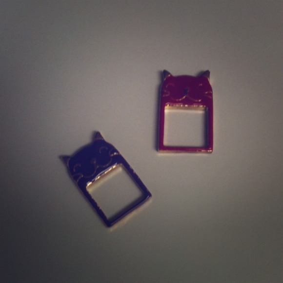 Cute Square Kitty Rings