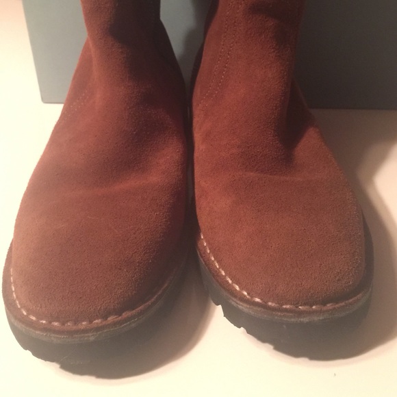 NEW Suede Moto Treaded Boots - Picture 2 of 4