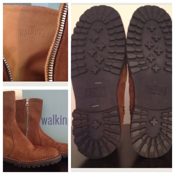 NEW Suede Moto Treaded Boots - Picture 3 of 4